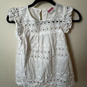 Kate Spade White Eyelet Blouse size S